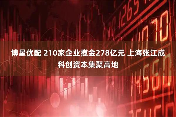 博星优配 210家企业揽金278亿元 上海张江成科创资本集聚高地